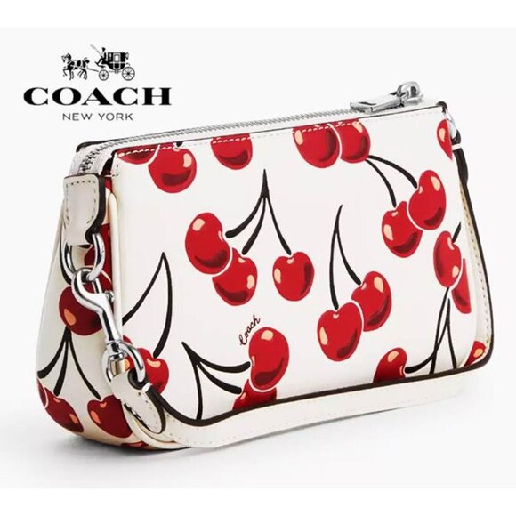Coach Nolita Cherry Print White and Red Bag - Picture 4 of 9